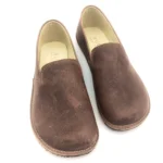 Barefoot Mink Leather Loafer For Women Rubber Sole