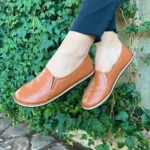 Tan Barefoot Women Loafer Elasticated