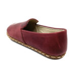 womens handmade barefoot shoes yemeni burgundy (1)