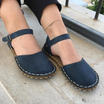 Navy Blue Minimalist Earthing Sandals