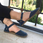sandals grounding navy blue