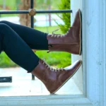 Brown-Color-Barefoot Ankle-Boots-With-Lace-edited_4