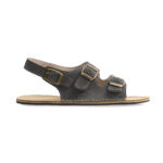 Gray Suede Double Buckle Women Sandals