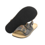 Gray Suede Double Buckle Women Sandals