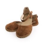 Brown Suede Minimalist Sandals For Women