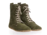 Green Women Boots suede