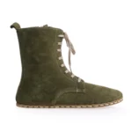 Green Women Boots suede