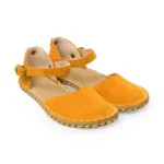 Women's Yellow Suede Minimalist Grounding Sandals