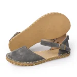 Women's Gray Suede Minimalist Grounding Sandals