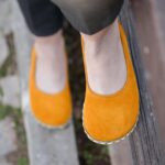 Yellow Suede Grounding Ballet Flats