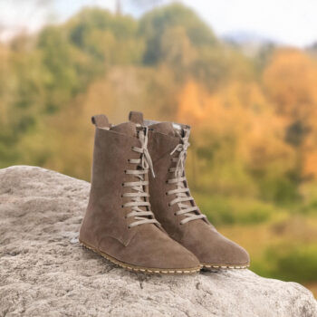 Women’s Taupe Suede Earthing Long Boots