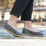 Gray Suede Grounding Ballet Flats