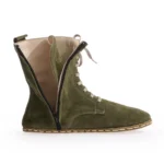 Green Women Boots suede