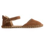 Brown Suede Minimalist Sandals For Women