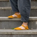 Women’s Yellow Suede Minimalist Grounding Sandals