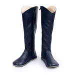 women barefoot high boots