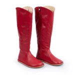Red Knee High Boots For Women