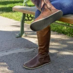 dark brown high boots for women