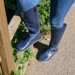 women barefoot high boots