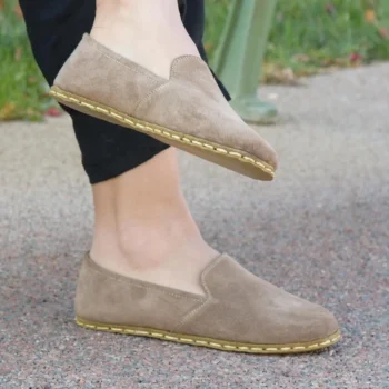 Women's Earthing Taupe Suede Barefoot Loafer