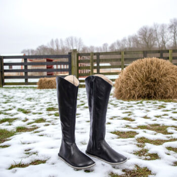 Barefoot Knee High Boots Black