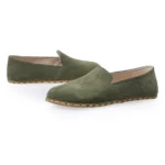 women-green-suede-loafer-8738j