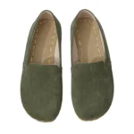 women-green-suede-loafer-8738j