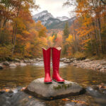 Red Knee High Boots For Women