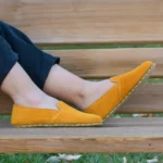 Women's Earthing Yellow Suede Barefoot Loafer
