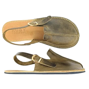 Olive Green Lady Bug Barefoot Women's Sandals