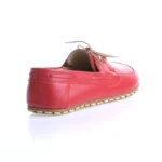 Women’s Red Barefoot Earthing Moccasin With Laces