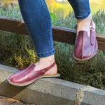 Burgundy Lady Bug Barefoot Women's Sandals