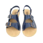 Women's Navy Blue Double Buckle Barefoot Sandals