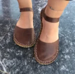 Dark Brown Minimalist Earthing Sandals