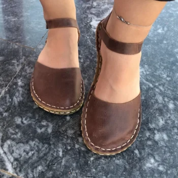 Dark Brown Minimalist Earthing Sandals