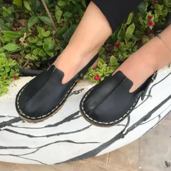 Black Lady Bug Earthing Sandals