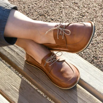 Women’s Brown Barefoot Boat Moccasins