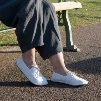 Women’s White Barefoot Boat Moccasins