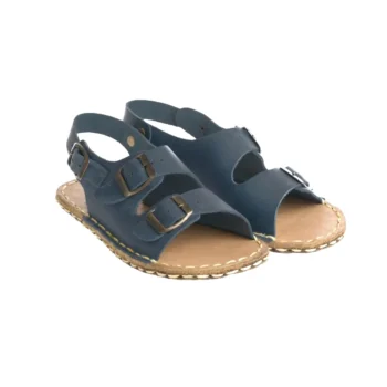 Navy Blue Barefoot Earthing Double Buckle Sandals