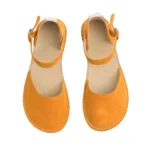 Women's Yellow Suede Minimalist Sandals