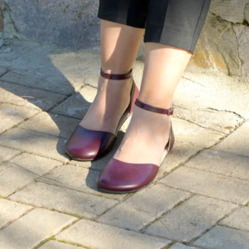 Burgundy Mary Jane Sandals