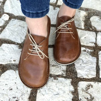 Women’s Dark Brown Barefoot Oxford Shoes