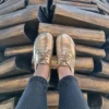 Women’s Earthing Gold Barefoot Oxford Shoes