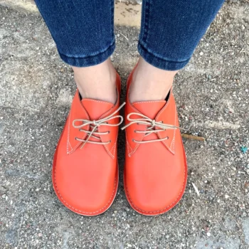 Women’s Orange Barefoot Oxford Shoes
