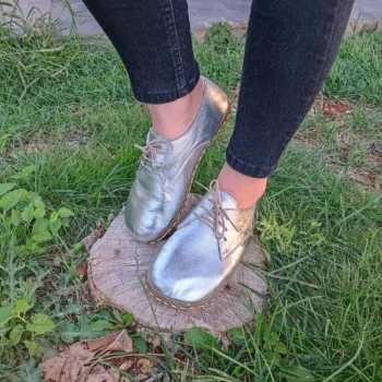 Women’s Earthing Silver Barefoot Oxford Shoes