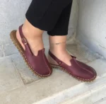 Burgundy Lady Bug Earthing Sandals