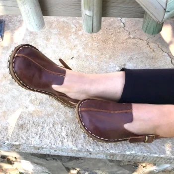 Dark Brown Lady Bug Earthing Sandals