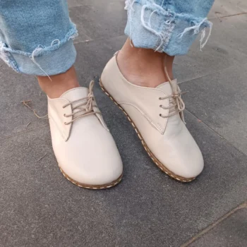Women’s Earthing Beige Barefoot Oxford Shoes