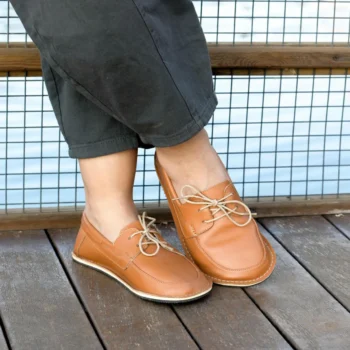 Women’s Tan Color Barefoot Boat Moccasins