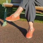 Women’s Orange Barefoot Boat Moccasins